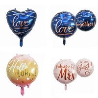Ballon en feuille d'aluminium en forme de cœur LOVE MR MRS de 22 pouces pour les décorations de la Saint-Valentin, mariage