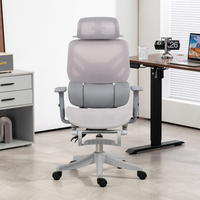 Chaises de bureau de qualité supérieure, chaise de bureau ergonomique avec dossier haut, chaise de bureau avec repose-pieds et appui-tête
