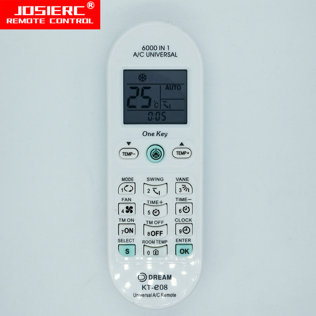 KT-E08 6000 in 1 Russian Type air Conditioner Universal Remote Control