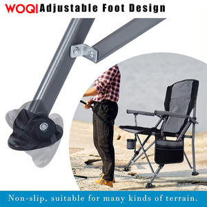 Silla plegable portátil para playa y camping Woqi, color gris, ligera, ideal para viajes y pesca. - Product Image 3