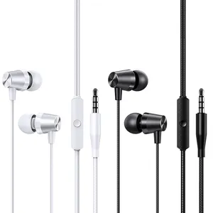 USAMS Diskon Besar Harga Pabrik EP-42 Kabel Handsfree 3.5Mm Earphone In-Ear Kabel Warna-warni Kecil