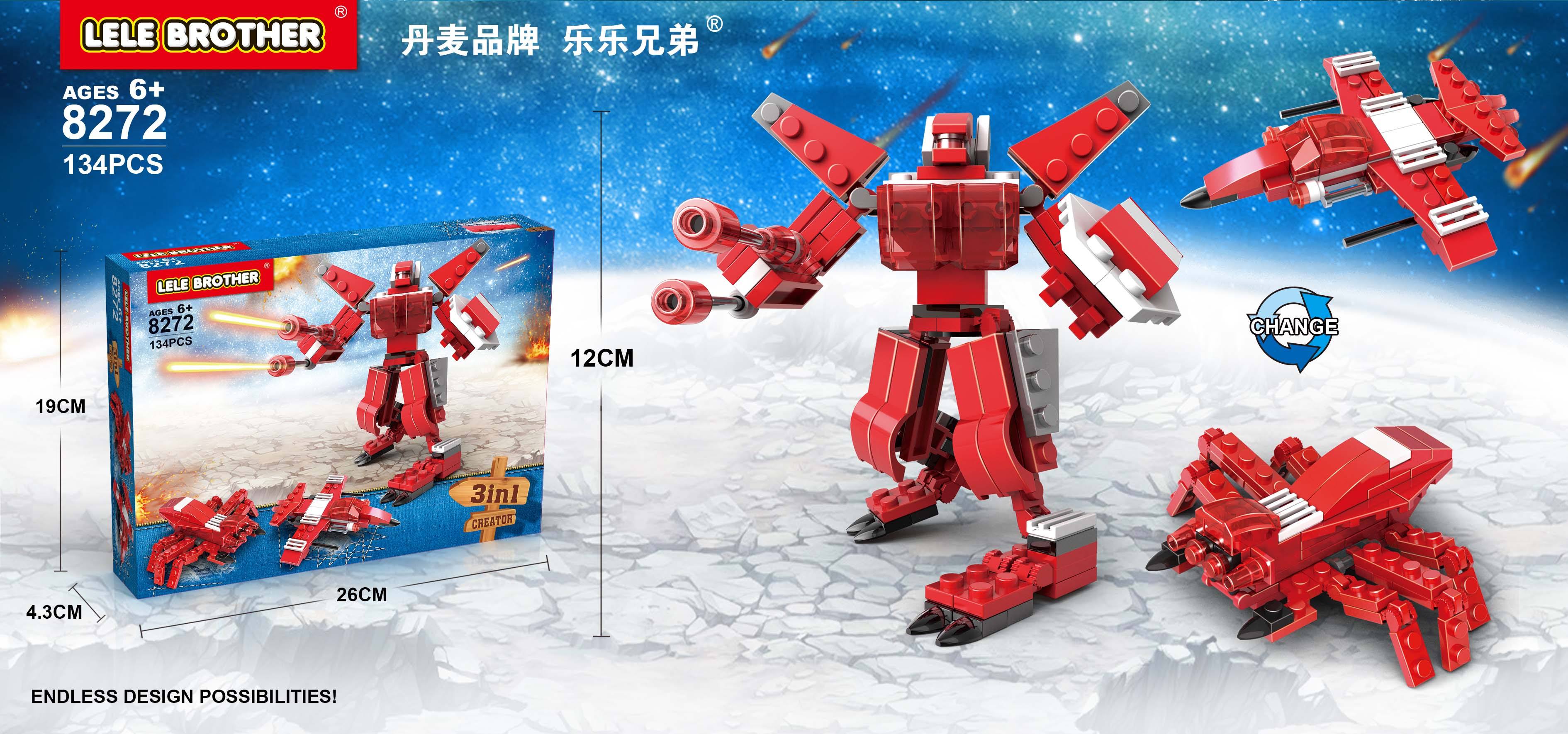 8272 red spider 3 in 1 134pcs