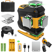 Niveau laser vert industriel DEGLASERS 360 avec batterie au lithium grande capacité et auto-nivellement à pendule pour la construction