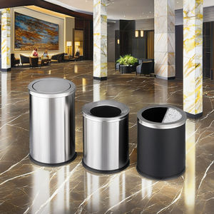 5l אחסון דלי פתוח העליון גל פח אשפה עם כיסוי מתנדנד ללא מכסה אשפה - Product Image 2