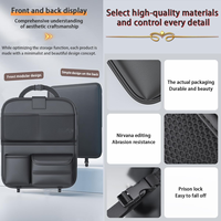 Organisateur de siège arrière de voiture avec plateau pliable, sac de rangement suspendu pour siège avec écran tactile