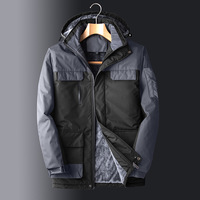 Veste bomber d'hiver coupe-vent pour homme, sportive, doublée de polaire, à capuche, grande taille