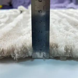 Tela polar de doble cara para ropa, tejido con patrón de jacquard sherpa