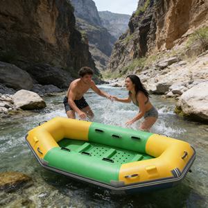 Bote Inflable en Oferta, Bote Inflable Grande <span class=keywords><strong>de</strong></span> <span class=keywords><strong>8</strong></span> <span class=keywords><strong>Metros</strong></span> para <span class=keywords><strong>8</strong></span> Personas, PVC <span class=keywords><strong>de</strong></span> 0.9 mm para Mar y Lago, Diversión Acuática para Varias Personas - Product Image 2