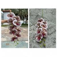 CAWELL Grosir Bunga Anggrek Cymbidium Putih Pink Real Touch 3D dari Lateks, Bunga Anggrek Cymbidium Phalaenopsis Buatan