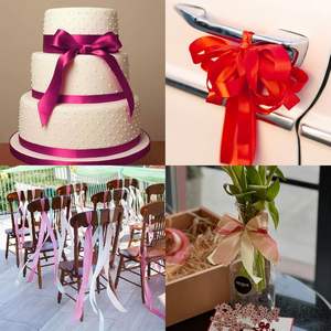 100 Yard Double Sided Satin <b>Ribbon</b> Roll 4 cm Wholesale - Product Image 3