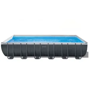 24ft metri ultra XTR piscina con cornice in acciaio, piscina con cornice per cortile, piscina con prato 26364