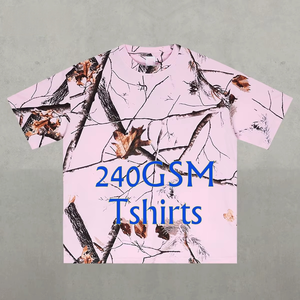 เสื้อยืดโอเวอร์ไซส์ทรงฮิปฮอป แขนสั้น ผ้าโพลีเอสเตอร์/คอตตอน 240 แกรม สำหรับผู้ชาย ป้องกันการยับ แห้งเร็ว เหมาะสำหรับเล่นกีฬา ขายส่ง - Product Image 2