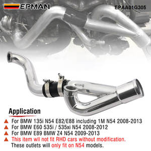 Tuyau de charge Turbo en aluminium EPMAN pour <span class=keywords><strong>BMW</strong></span> <span class=keywords><strong>N54</strong></span> 135i 535i <span class=keywords><strong>1M</strong></span> E82 E88 E89 E60 3.0L LHD Pièces de moteur EPAA01G305 - Product Image 5