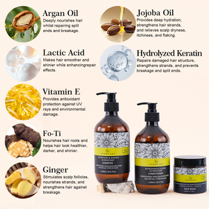 Shampooing et après-shampooing personnalisés avec logo, rafraîchissant pour le cuir chevelu, équilibrant le pH, contrôlant l'excès de sébum, nourrissant et pour une brillance saine - Product Image 3