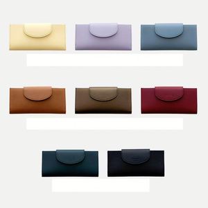 Stylish Colorful PU Leather Double-Layer Golf <b>Cash</b> <b>Wallet</b> Button Closure Custom <b>Envelope</b> Money Business Card Holder Bill Pocket - Product Image 2