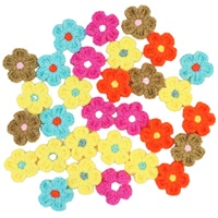 Pas cher bricolage Crochet fleurs accessoires vêtements tricoté Amigurumi fleur T-shirt broche de poitrine