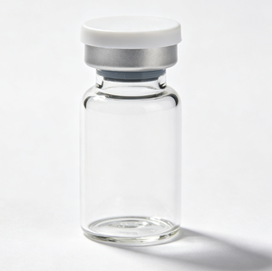 White Silver Combined Cap Clear Borosilicate Crimp Vials, Compact Airtight Glass <b>Mini</b> Containers - Product Image 1