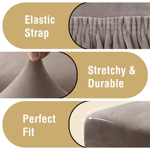 Thick Luxury Customized Fundas De Sillas Dining Seat <b>Covers</b> Elastic Velvet <b>Stretch</b> Spandex Dining Chair <b>Cover</b> - Product Image 4