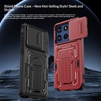 Coque de protection personnalisée avec support invisible et fenêtre pour appareil photo, armure de protection arrière pour iPhone 17 Pro Max
