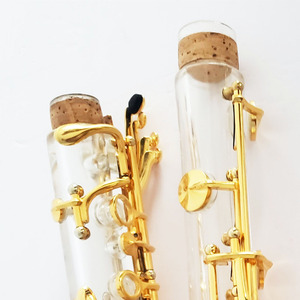 <span class=keywords><strong>Clarinete</strong></span> <span class=keywords><strong>de</strong></span> Fibra <span class=keywords><strong>de</strong></span> Vidrio Transparente Especial para Exámenes <span class=keywords><strong>de</strong></span> Grado, 17 Llaves en Sib, Bañado en Oro, Estándar Internacional, Color <span class=keywords><strong>Cristal</strong></span> - Product Image 5