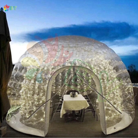 BOYAN tente transparente gonflable Igloo clair bulle maison Air tente 360 dôme tente avec lumière LED décoration pour la fête