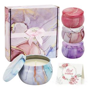 高級セット大豆ワックスの香りのキャンドルバレンタインデーギフトエッセンシャルオイル無煙アロマセラピーキャンドル - Product Image 4