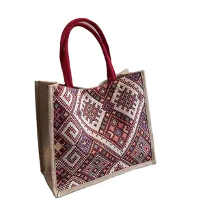 OLLEGE-Bolso de mano de lino para chica, bolsa de gran capacidad con cuello redondo y elegante