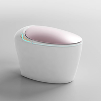 WC intelligent monobloc blanc à chasse automatique, à poser au sol, avec siège enfant, pour maison, salle de bain, hôtel, avec siphon en P et télécommande