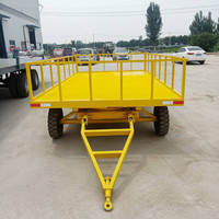 Nouvelle remorque à plateau plat en métal à levage électrique à 4 essieux pour le transport de conteneurs de 20 pieds, avec timon complet pour restaurant