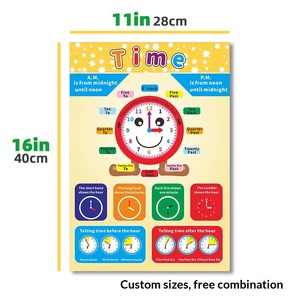 Pósteres Educativos en Inglés para Niños, Impresos para Aprendizaje Temprano, Carteles de Pared con Dibujos Animados en Papel Mate - Product Image 5