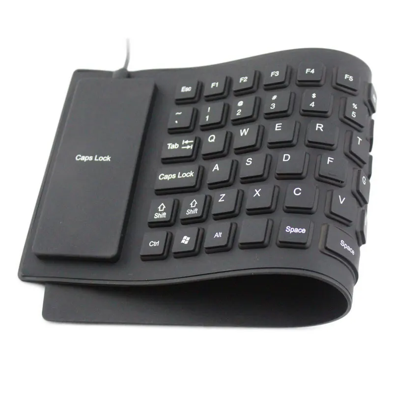 Mini Foldable Silicone Soft Keyboard Tablet Notebook Computer Office Portable Mobile Phone Wired Folding Keypad 85 Keys Keyboard