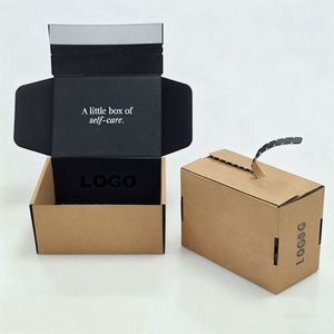 Reusable <b>Black</b> Shipping Ecommerce Packaging Corrugated Cardboard Self Seal Zipper Shipping <b>Box</b> Underwear <b>Box</b> - Product Image 1