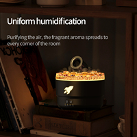 Produits innovants 2024 Cannon 3D flamme lave méduse arôme diffuseur d'huile essentielle 7 coloré led flamme humidificateur diffuseur