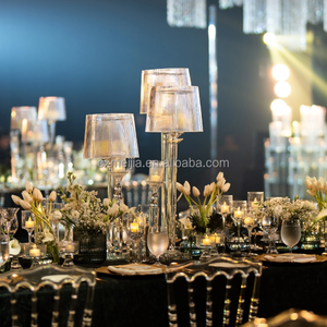 3 Pcs Set Gold Crystal <strong>Glass</strong> <strong>Candle</strong> <strong>Holder</strong> Lamp Shade for Wedding Decoration Table Centerpieces Crystal <strong>Candle</strong> <strong>Holder</strong> - Product Image 5