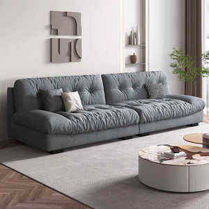 Canapé crème, canapé en tissu nordique, canapé design italien, ensemble de canapés lounge, canapé moderne de luxe pour salon, canapé européen - Product Image 2