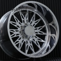 Jantes forgées WHEELUX Extreme Deep Lip de 20 à 30 pouces de largeur, 10J-16J, chromées, à déport négatif pour pick-up 4x4