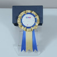 Ruban en satin personnalisé, double couleur, joyeux anniversaire fille/garçon, fait main, écologique, imprimé avec du feuille d'or/d'argent, ruban en satin, rosette