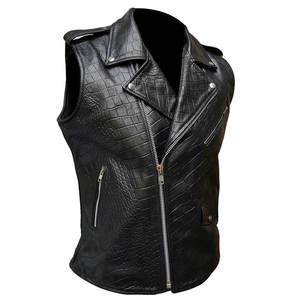 Fabricants et fournisseurs de gilets en cuir pour hommes, gilets en cuir pour moto, gilets en cuir tendance, gilets en cuir personnalisables - Product Image 1