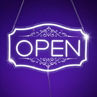 Enseignes LED néon personnalisées télécommandées pour ouvertures de magasins, attrayantes pour les boutiques et les bureaux, enseigne ouverte néon