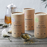 Emballage de thé jetable écologique et recyclable, tube en papier kraft pour grains de café et poudre, boîte en papier personnalisée, boisson biodégradable