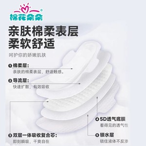 Serviettes hygiéniques en coton, culottes de soins médicaux, utilisation jour et nuit, serviettes menstruelles jetables, surface en coton doux - Product Image 1