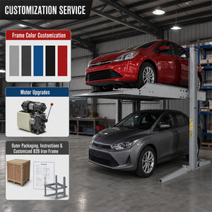Elevopark Sollevatore <span class=keywords><strong>Auto</strong></span> a Doppio Posto <span class=keywords><strong>Meccanico</strong></span> a Due Livelli per Ville e Garage Domestici - Product Image 5