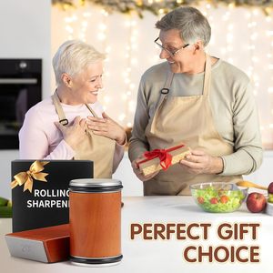 Kit de afilado de cuchillos Manual de madera de alta calidad, afiladores de cuchillos de diamante, afilador de cuchillos rodantes de piedra de diamante de acero - Product Image 6