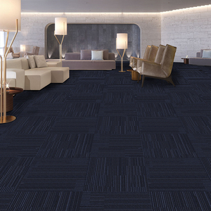 Carreaux de moquette Carreaux de sol en nylon pour bureaux commerciaux Carreaux de moquette amovible avec support en PVC - Product Image 5