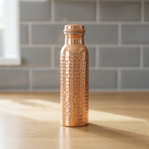 Botella de Agua de Cobre Certificada NA145 de B S International, Libre de BPA, de Alta Calidad, Ecológica, Apta para Alimentos, Apta para Lavavajillas - Product Image 1