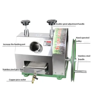 Stainless Steel Slag Juice Separation Machine Machine Hand-Crank Sugarcane <b>Juicer</b> <b>Small</b> Sugarcane Juice Extractor Machine - Product Image 4