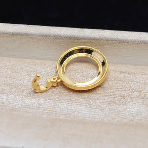 WENCHI S925 Plata Colgante Mabe con Perla Redonda de 12.5mm, Engaste de Bisel, Montura Vacía, Fornituras de Joyería DIY, Modelo 40088 - Product Image 2