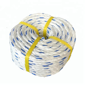 Bán Hot cường độ cao 3 <span class=keywords><strong>Strand</strong></span> 6 mét đến 32 mét Twisted PP danline <span class=keywords><strong>Polypropylene</strong></span> câu cá dây thừng trắng với màu xanh Tracer - Product Image 2