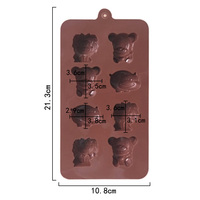 Moule en silicone en forme de lion, échantillon gratuit d'usine 142, moules en silicone pour chocolat, bac à glaçons en silicone