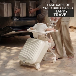 Passeggino Multifunzione 5 in 1 <span class=keywords><strong>con</strong></span> Valigia Pieghevole, Trolley da Viaggio per Bambini, <span class=keywords><strong>Carrello</strong></span> per la Spesa per Bambini - Product Image 1